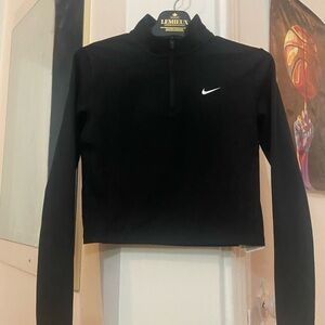 Nike Black Long Sleeve Crop Top